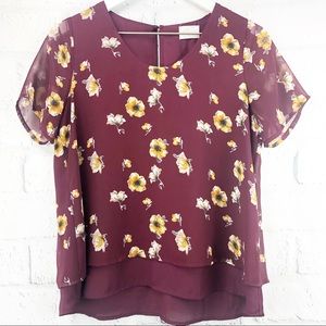 Sienna Sky Floral Split-Back Top